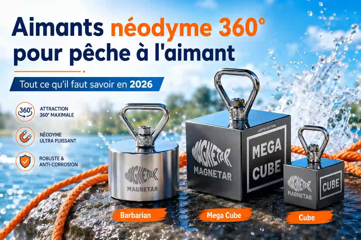 Aimants néodyme 360° pour pêche à l'aimant : tout ce qu'il faut savoir en 2026
