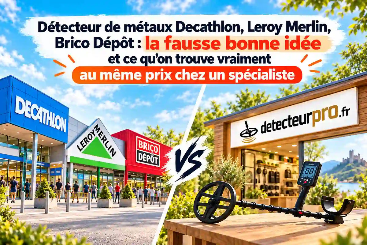 Détecteur de métaux Decathlon, Leroy Merlin, Brico Dépôt : la fausse bonne idée et ce qu'on trouve vraiment au même prix chez un spécialiste