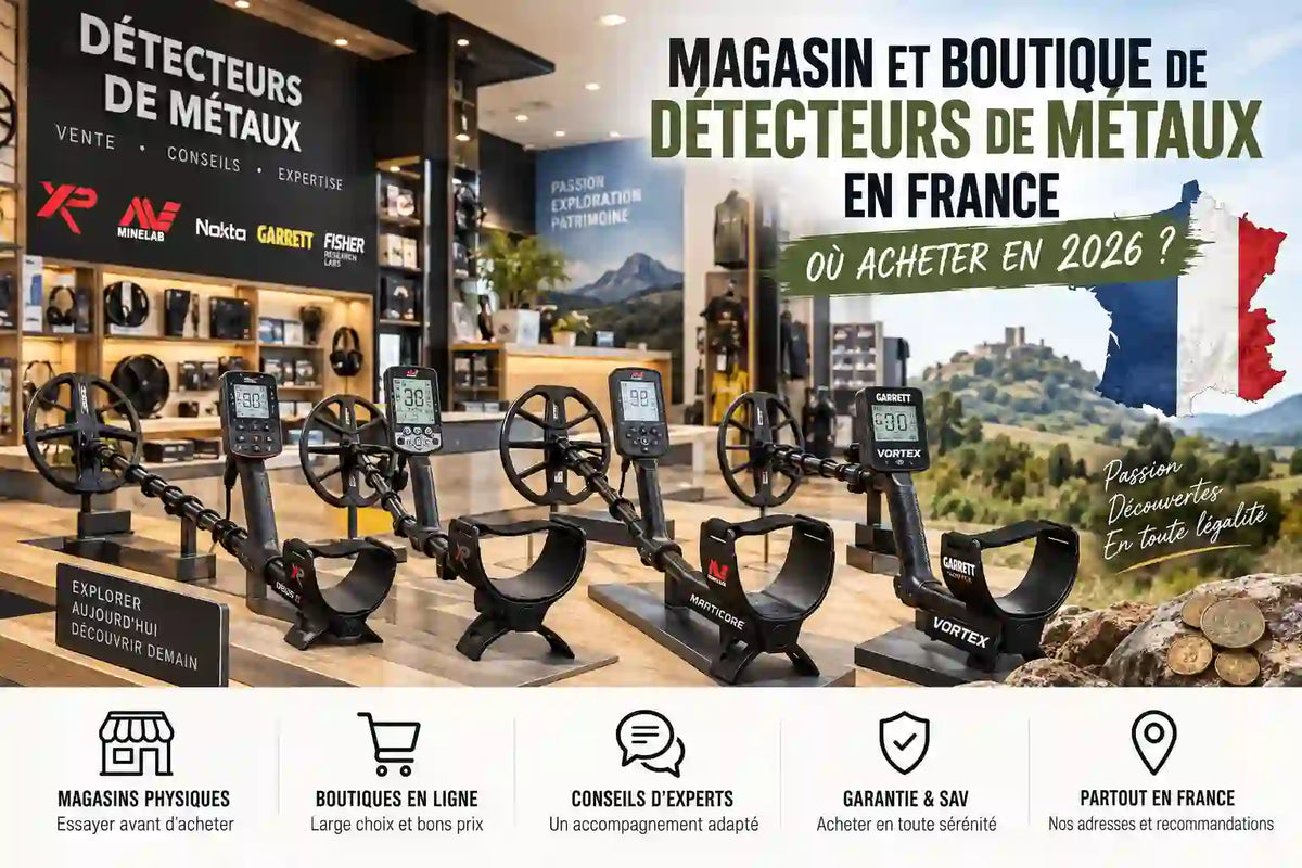 Magasin et boutique de détecteurs de métaux en France : où acheter en 2026 ?