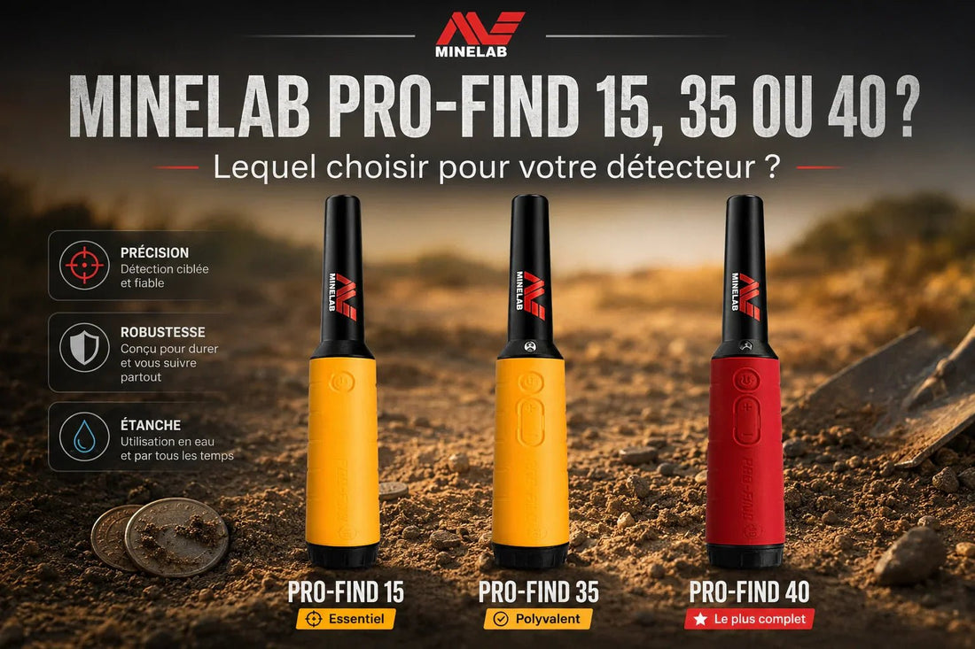 Minelab Pro-Find 15, 35 ou 40 : lequel choisir pour votre détecteur ? - Detecteurpro.fr