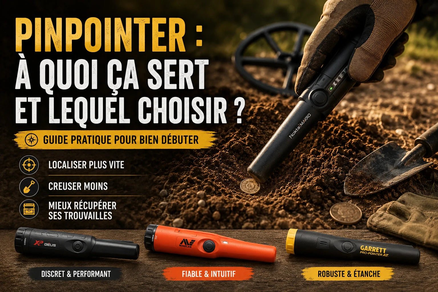 Pinpointer : à quoi ça sert et lequel choisir en 2026 ? - Detecteurpro.fr