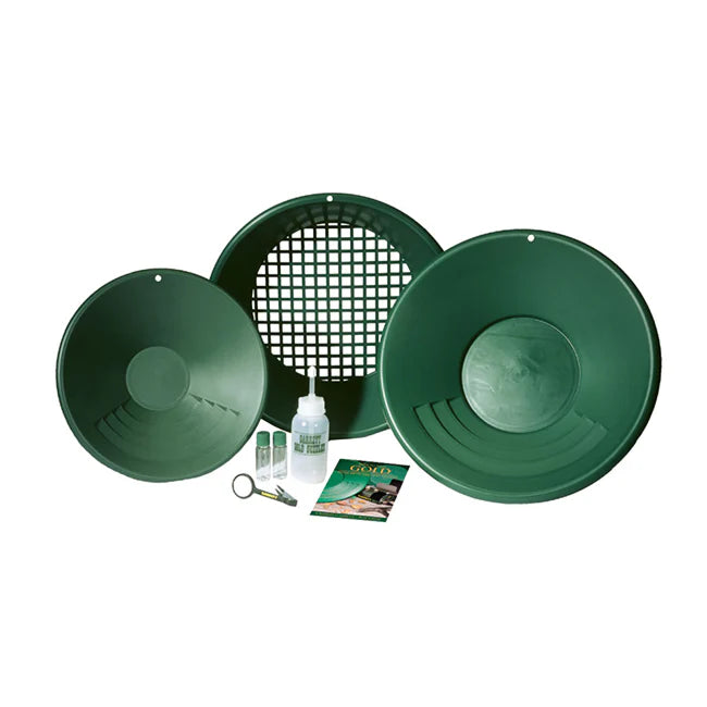 Kit d'orpaillage Garrett Gold Pan Kit - 2 pans et tamis Gravity Trap