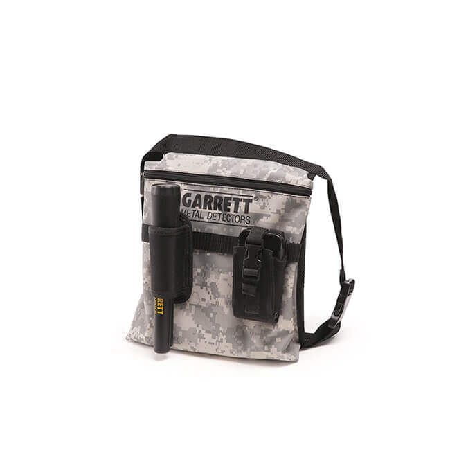 Sacoche à trouvailles Garrett Camo - Ceinture ajustable et lanière pinpointer