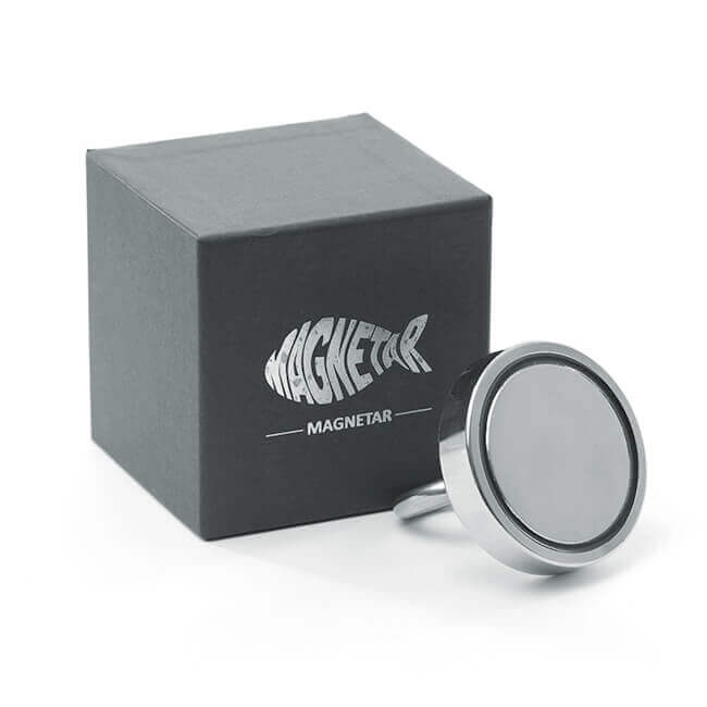 Aimant néodyme Magnetar Classic 150 kg - Mono-face pêche verticale compact et léger - Detecteurpro.fr