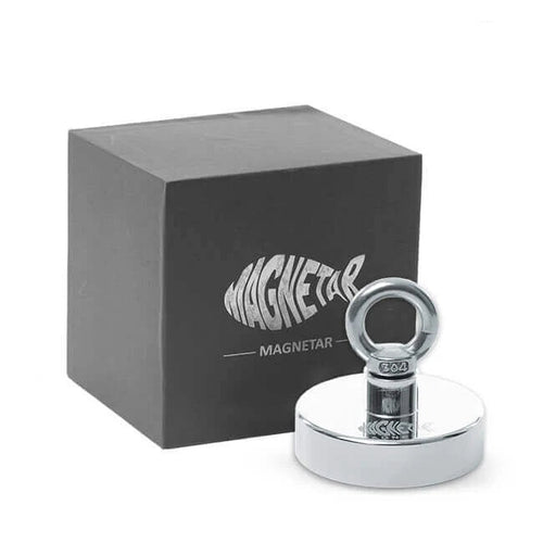 Aimant néodyme Magnetar Classic 150 kg - Mono-face pêche verticale compact et léger - Detecteurpro.fr