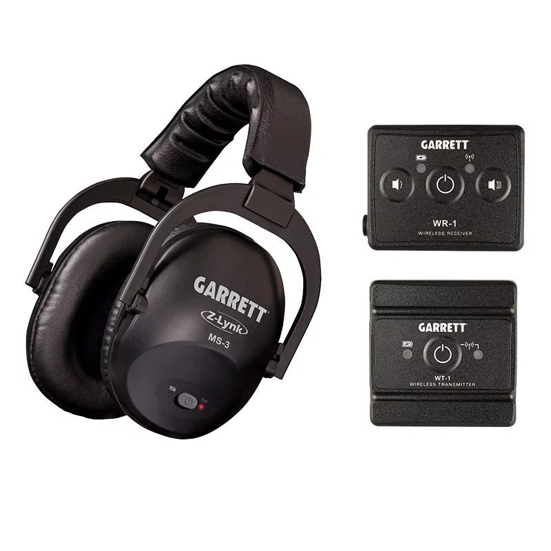 Casque sans fil Garrett MS-3 Z-Lynk + émetteur WT-1 - Transformez n'importe quel détecteur en sans fil