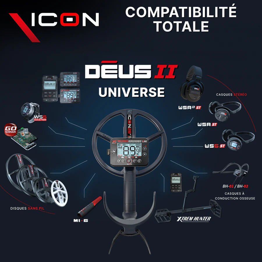 Détecteur XP ICON - Télécommande, disque 28cm FMF - Detecteurpro.fr