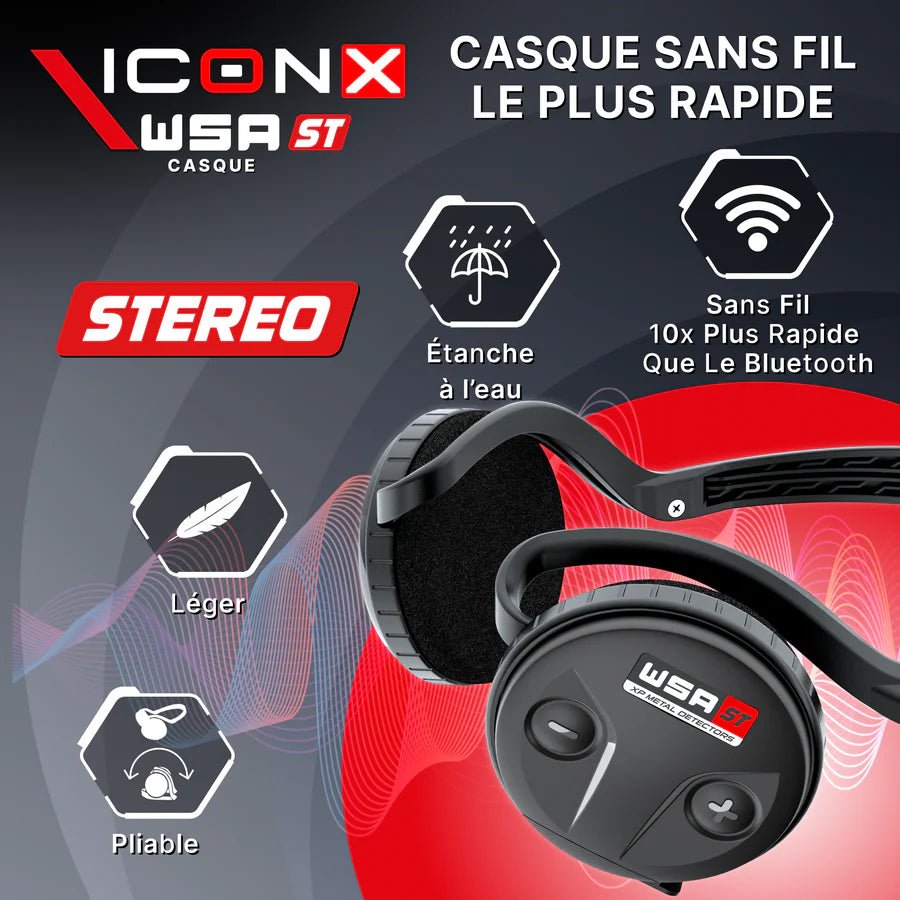 Détecteur XP ICON X - Télécommande, disque 28cm FMF, casque WSA ST - Detecteurpro.fr
