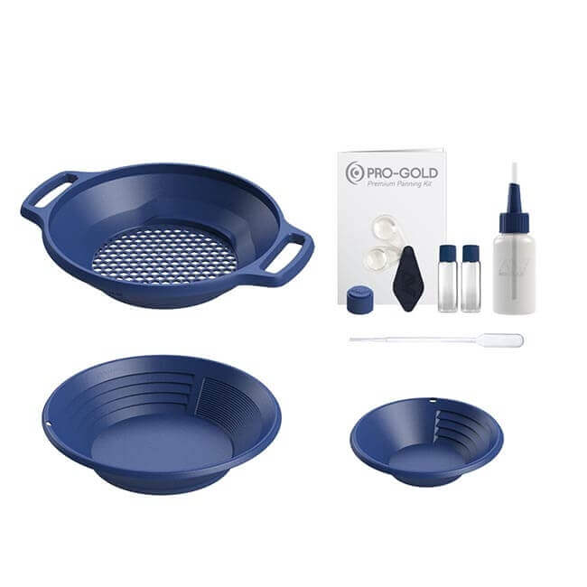 Kit d'orpaillage Minelab Pro-Gold - 2 pans, tamis et accessoires - Detecteurpro.fr