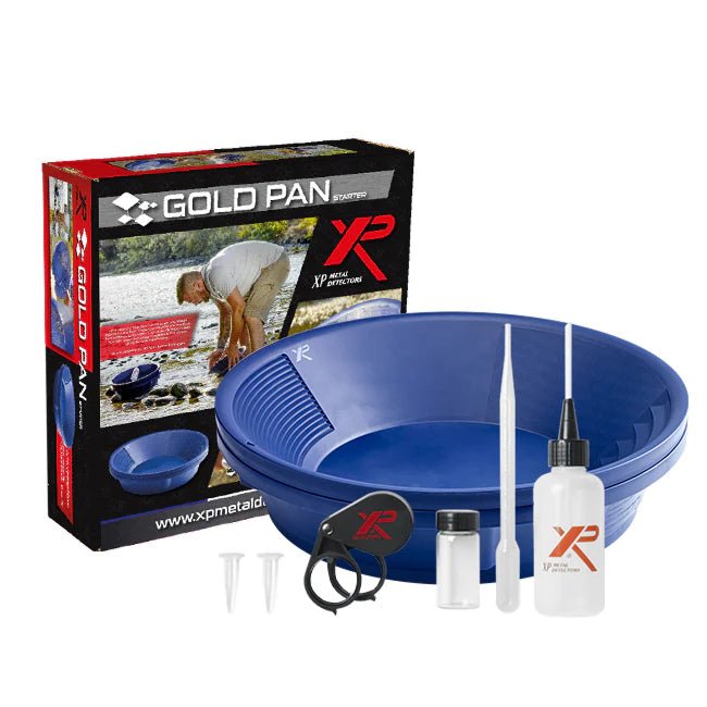 Kit d'orpaillage XP Gold Pan Starter - Pan 37 cm, tamis et accessoires - Detecteurpro.fr