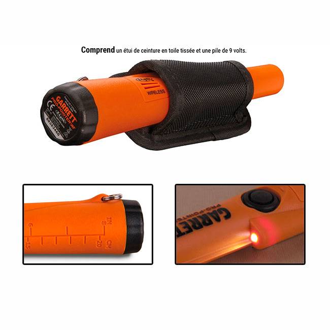 Pinpointer Garrett Pro-Pointer AT Z-Lynk - Sans fil étanche 6 mètres - Detecteurpro.fr