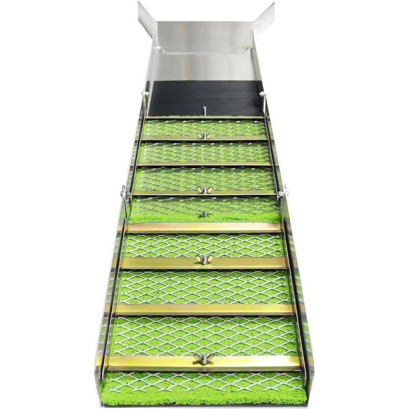 Rampe d'orpaillage pliante aluminium 127 cm - Sluice box avec tapis de capture inclus - Detecteurpro.fr